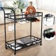 Bar Trolley with Mirror Shelves, Rolling Wine and Service Trolley With Wine Rack And Glass Holder, Modern Home Bar Storage Trolley, Suitable for Kitchen and Restaurant Bar Trolley with Mirror Shelves, Rolling Wine and Service Trolley With Wine Rack And Glass Holder, Modern Home Bar Storage Trolley, Suitable for Kitchen and Restaurant