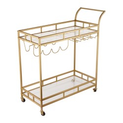 Bar Trolley with Glass Shelves Rolling Wine and Service Trolley With Wine Rack And Glass Holder Modern Home Bar Storage Trolley Suitable for Kitchen and Restaurant Bar Trolley with Glass Shelves Rolling Wine and Service Trolley With Wine Rack And Glass Holder Modern Home Bar Storage Trolley Suitable for Kitchen and Restaurant