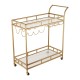 Bar Trolley with Glass Shelves, Rolling Wine and Service Trolley With Wine Rack And Glass Holder, Modern Home Bar Storage Trolley, Suitable for Kitchen and Restaurant Bar Trolley with Glass Shelves, Rolling Wine and Service Trolley With Wine Rack And Glass Holder, Modern Home Bar Storage Trolley, Suitable for Kitchen and Restaurant