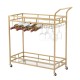 Bar Trolley with Glass Shelves, Rolling Wine and Service Trolley With Wine Rack And Glass Holder, Modern Home Bar Storage Trolley, Suitable for Kitchen and Restaurant Bar Trolley with Glass Shelves, Rolling Wine and Service Trolley With Wine Rack And Glass Holder, Modern Home Bar Storage Trolley, Suitable for Kitchen and Restaurant