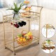 Bar Trolley with Glass Shelves, Rolling Wine and Service Trolley With Wine Rack And Glass Holder, Modern Home Bar Storage Trolley, Suitable for Kitchen and Restaurant Bar Trolley with Glass Shelves, Rolling Wine and Service Trolley With Wine Rack And Glass Holder, Modern Home Bar Storage Trolley, Suitable for Kitchen and Restaurant