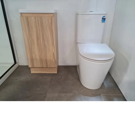 YOLO 400X250X850MM PLYWOOD FLOOR STANDING VANITY - LIGHT OAK WITH CERAMIC TOP