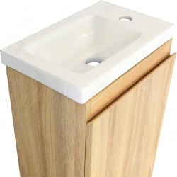 YOLO 400X250X850MM PLYWOOD FLOOR STANDING VANITY - LIGHT OAK WITH CERAMIC TOP YOLO 400X250X850MM PLYWOOD FLOOR STANDING VANITY - LIGHT OAK WITH CERAMIC TOP