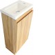 YOLO 400X250X850MM PLYWOOD FLOOR STANDING VANITY - LIGHT OAK WITH CERAMIC TOP