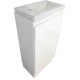 YOLO 400X250X850MM PLYWOOD FLOOR STANDING VANITY - WHITE GLOSS WITH CERAMIC TOP
