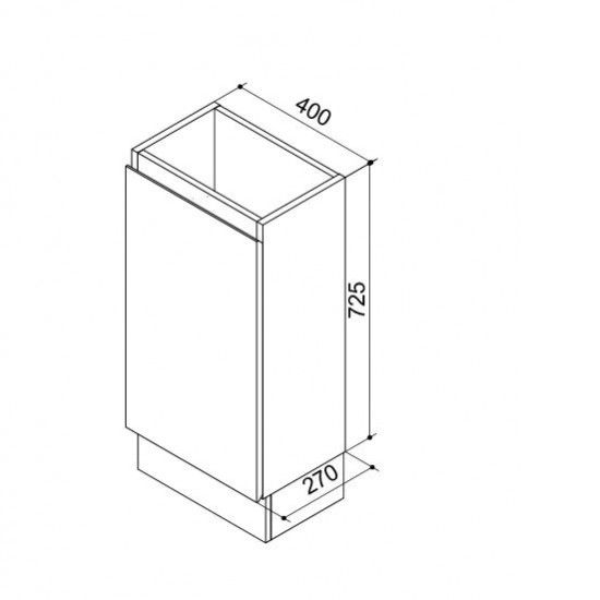 YOLO 400X250X850MM PLYWOOD FLOOR STANDING VANITY - WHITE GLOSS WITH CERAMIC TOP