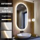 500x800mm Led Mirror Oblong Racetrack LED Wall Mirror Anti Fog Switch 3 Colours Lighting