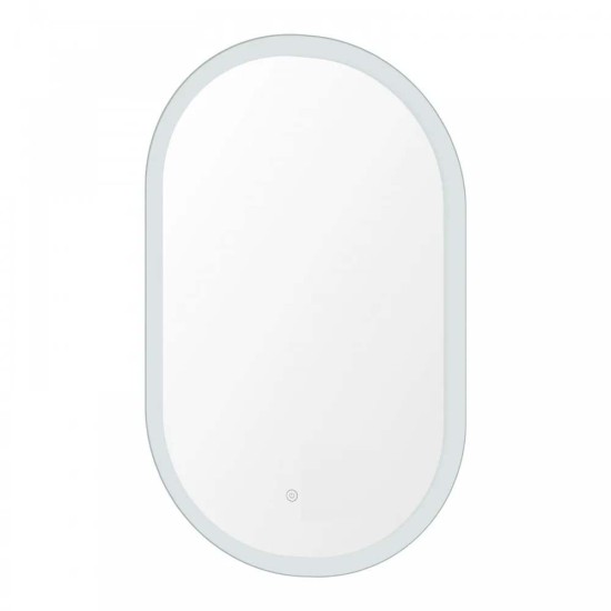 500x800mm Led Mirror Oblong Racetrack LED Wall Mirror Anti Fog Switch 3 Colours Lighting