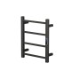W400 × H500 × D110 mm Square Matt Black Electric With Timer Heated Towel Rack 4 Bars W400 × H500 × D110 mm Square Matt Black Electric With Timer Heated Towel Rack 4 Bars