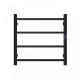 600W× 500H× 110D mm Square Matt Black Electric Heated Towel Rack With Timer 4 Bars 600W× 500H× 110D mm Square Matt Black Electric Heated Towel Rack With Timer 4 Bars