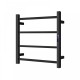 600W× 500H× 110D mm Square Matt Black Electric Heated Towel Rack With Timer 4 Bars 600W× 500H× 110D mm Square Matt Black Electric Heated Towel Rack With Timer 4 Bars