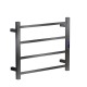 500Hx600Wx110D Gunmetal Grey Electric Heated Towel Rack With Timer 4 Bars