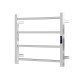 500Hx600Wx110D Square Chrome Electric Heated Towel Rack With Timer 4 Bars