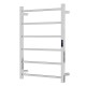800Hx400Wx110D Square Chrome Electric Heated Towel Rack With Timer 6 Bars
