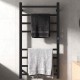 W600 × H1000 × D110mm Square Matt Black Electric Heated Towel Rack With Timer 8 Bars W600 × H1000 × D110mm Square Matt Black Electric Heated Towel Rack With Timer 8 Bars