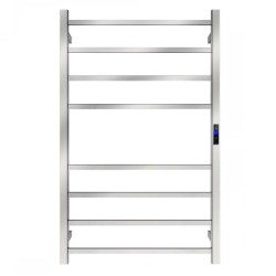 1000Hx600Wx110D Square Chrome Electric Heated Towel Rack With Timer 8 Bars