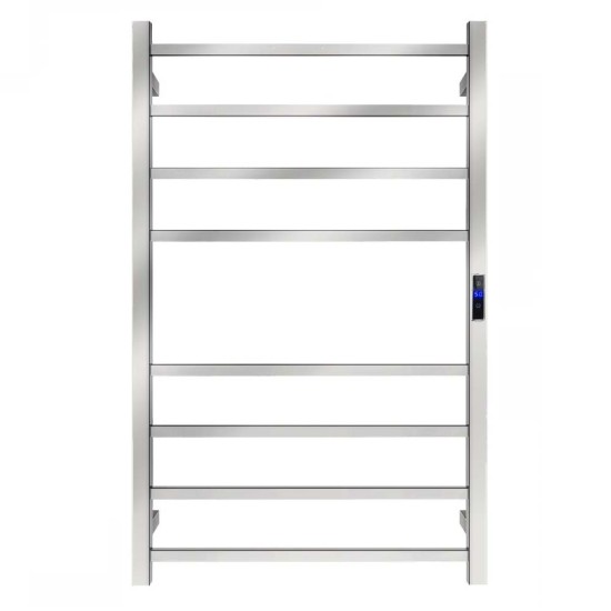 1000Hx600Wx110D Square Chrome Electric Heated Towel Rack With Timer 8 Bars