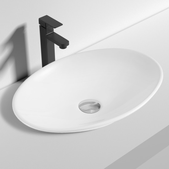 490*350*95mm Bathroom Oval Above Counter Gloss White Ceramic Wash Vessel Basin 490*350*95mm Bathroom Oval Above Counter Gloss White Ceramic Wash Vessel Basin