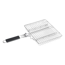 Multi Purpose Portable BBQ Grill Basket Removable Dividers & Foldable Handle