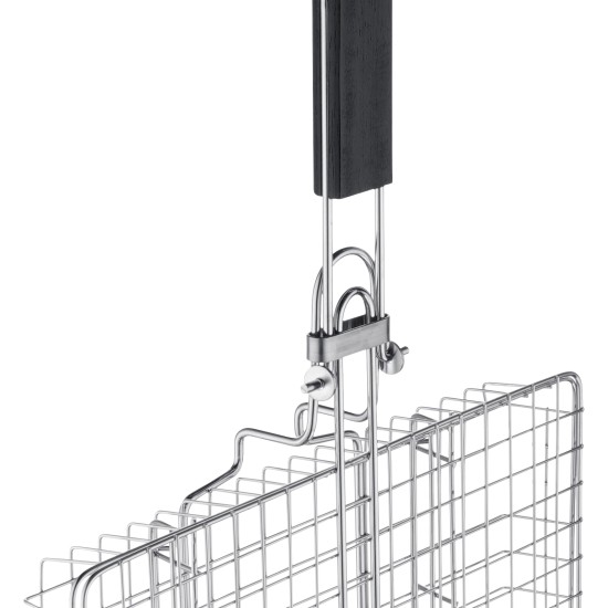 Multi Purpose Portable BBQ Grill Basket Removable Dividers & Foldable Handle