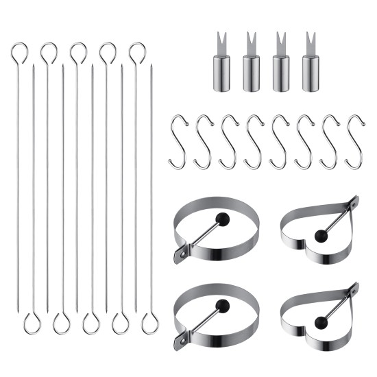 42-Piece Grill & Griddle Accessories Set Stainless Steel BBQ Tool Kit with Portable Carry Bag 42-Piece Grill & Griddle Accessories Set Stainless Steel BBQ Tool Kit with Portable Carry Bag