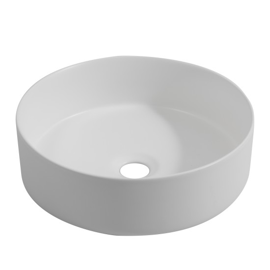 365*365*125mm Bathroom Round Above Counter Matt White Ceramic Wash Basin 365*365*125mm Bathroom Round Above Counter Matt White Ceramic Wash Basin