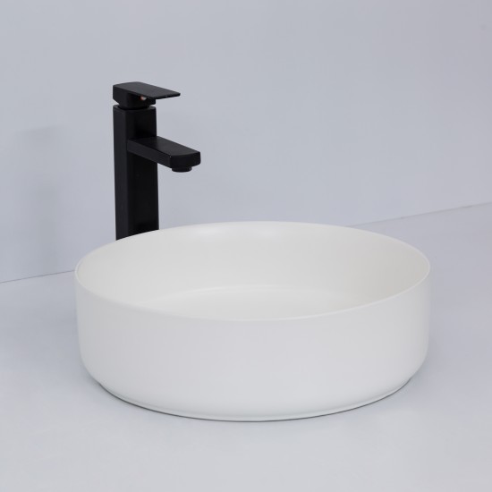 365*365*125mm Bathroom Round Above Counter Matt White Ceramic Wash Basin 365*365*125mm Bathroom Round Above Counter Matt White Ceramic Wash Basin