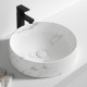 370*370*130mm Bathroom Round Carrara White Above Counter Ceramic Wash Basin 370*370*130mm Bathroom Round Carrara White Above Counter Ceramic Wash Basin