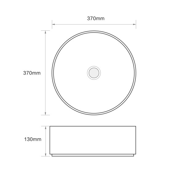 370*370*130mm Bathroom Round Carrara White Above Counter Ceramic Wash Basin 370*370*130mm Bathroom Round Carrara White Above Counter Ceramic Wash Basin