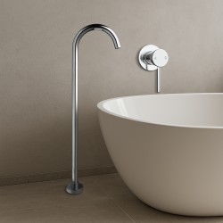 Chrome Plated Solid Brass Freestanding Floor Mounted Bath Filler with Mixer Set Chrome Plated Solid Brass Freestanding Floor Mounted Bath Filler with Mixer Set