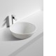 400*400*155mm Bathroom Round Above Counter White Ceramic Wash Basin