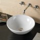 400*400*155mm Bathroom Round Above Counter White Ceramic Wash Basin