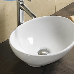 410*330*145mm Bathroom Oval Above Counter White Ceramic Wash Basin 410*330*145mm Bathroom Oval Above Counter White Ceramic Wash Basin