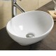 410*330*145mm Bathroom Oval Above Counter White Ceramic Wash Basin