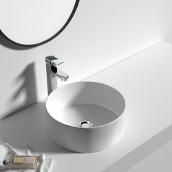 400*400*150mm Bathroom Round Above Counter White Ceramic Wash Basin 400*400*150mm Bathroom Round Above Counter White Ceramic Wash Basin
