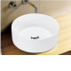 400*400*150mm Bathroom Round Above Counter White Ceramic Wash Basin