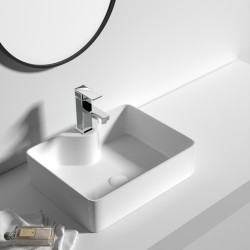 480*370*130mm Above Counter Square White Ceramic Basin Counter Top Wash Basin 480*370*130mm Above Counter Square White Ceramic Basin Counter Top Wash Basin