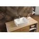 480*370*130mm Above Counter Square White Ceramic Basin Counter Top Wash Basin