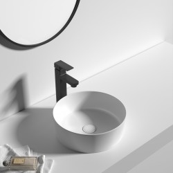 360*360*120mm Bathroom Round Above Counter White Ceramic Wash Basin 360*360*120mm Bathroom Round Above Counter White Ceramic Wash Basin