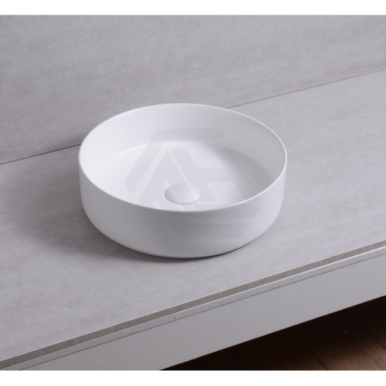 360*360*120mm Bathroom Round Above Counter White Ceramic Wash Basin