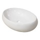 600*400*155mm Bathroom Oval Above Counter White Ceramic Wash Basin