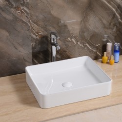 500*400*110mm Above Counter Rectangle White Ceramic Basin Counter Top Wash Basin 500*400*110mm Above Counter Rectangle White Ceramic Basin Counter Top Wash Basin