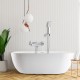 1500x700x580mm Oval Freestanding Acrylic Apron White Bathtub with Solid Brass Mixer Diverter & ABS Handheld Shower Tap Set 1500x700x580mm Oval Freestanding Acrylic Apron White Bathtub with Solid Brass Mixer Diverter & ABS Handheld Shower Tap Set