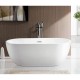 1500x700x580mm Oval Bathtub Freestanding Acrylic Apron White Bath Tub