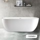 1500x700x580mm Oval Freestanding Acrylic Apron White Bathtub with Solid Brass Mixer Diverter & ABS Handheld Shower Tap Set 1500x700x580mm Oval Freestanding Acrylic Apron White Bathtub with Solid Brass Mixer Diverter & ABS Handheld Shower Tap Set