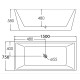 1500x750x580mm Square Bathtub Freestanding Acrylic White Bath Tub 1500x750x580mm Square Bathtub Freestanding Acrylic White Bath Tub