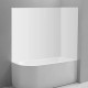 1500x750x610mm Corner Bathtub Right Corner Back to Wall Acrylic White Bath Tub