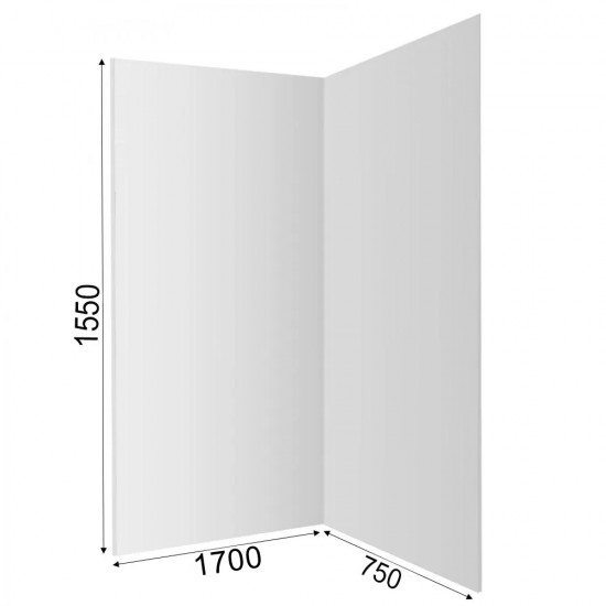 2 Sides 1700*750*1550mm Acrylic Bathhub Liner