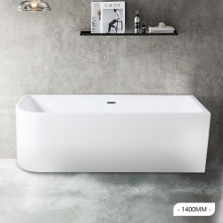 1400x720x580mm Corner Bathtub Right Corner Back to Wall Acrylic White Bathtub
