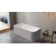 1500x750x610mm Corner Bathtub Left Corner Back to Wall Acrylic White Bath Tub